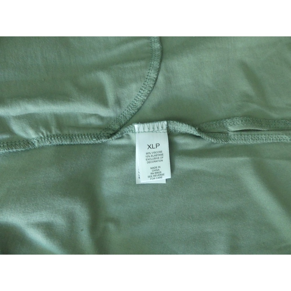 LOGO Lori Goldstein Sage Open Cardigan Sheer Hem XLP Duster Office Casual Pocket - Picture 6 of 7